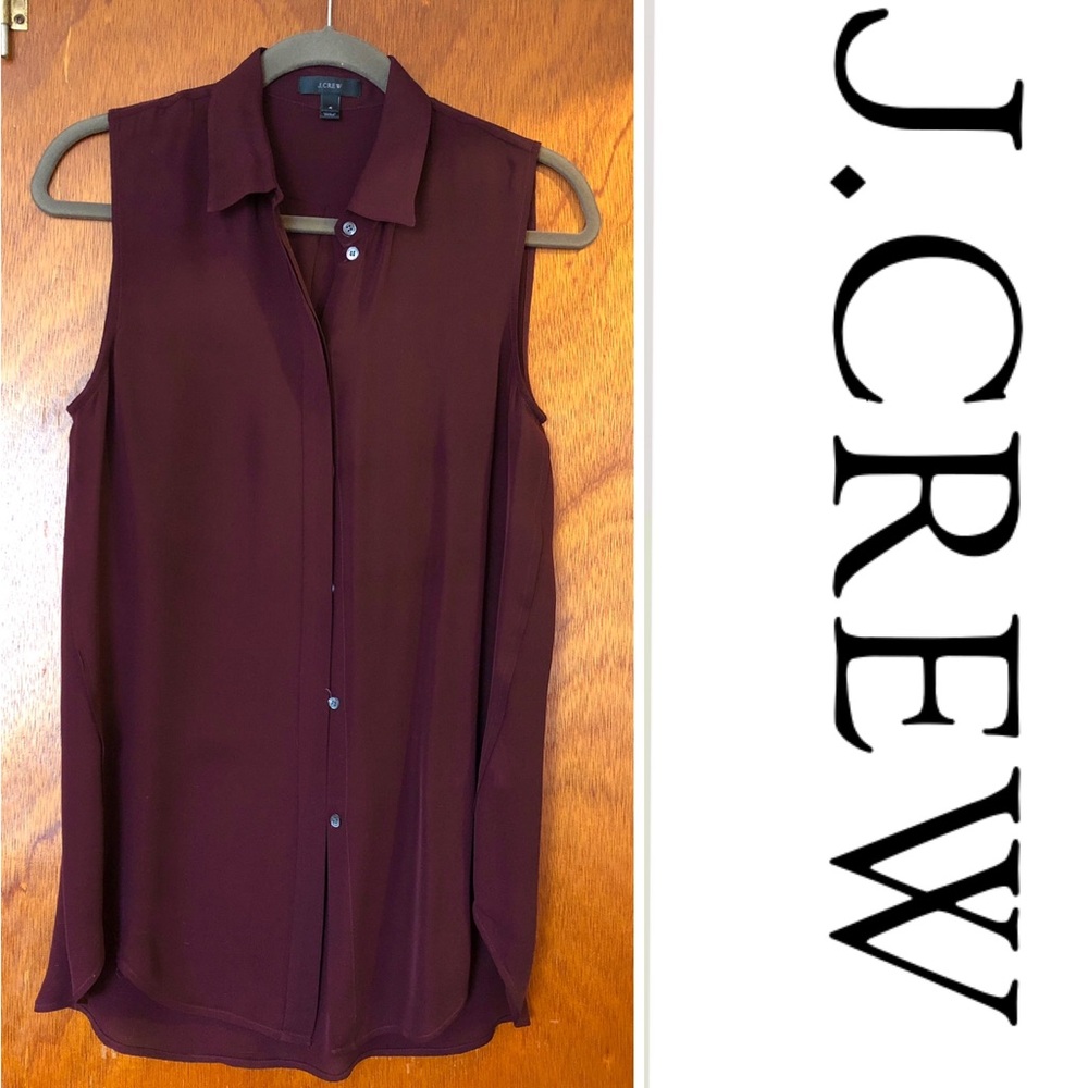 J.Crew silk button-down tank tunic